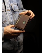 Mens Minimalist Slim Leather Wallet | Front Pocket Leather Wallet Money ... - $40.00