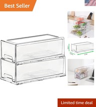 Durable Clear Plastic Organizer Bins - Stackable Drawers for Kitchen &amp; H... - $80.99