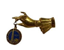 RARE Figural Hand Souvenir 1939 New York World&#39;s Fair Marked &quot;Official&quot; ... - $251.03 MXN
