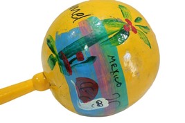 Cozumel Mexico Souvenir Maraca Gourd Shaker Hand Painted - £12.17 GBP