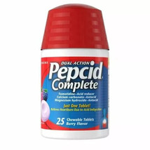 Pepcid Complete Famotidine Calcium Carbonate Heartburn Relief Berry Flav... - £10.54 GBP