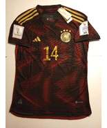 Jamal Musiala Germany 2022 World Cup Qatar Match Slim Black Away Soccer ... - $80.00