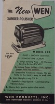 Vintage The New Wen Sander Polisher Model 202 Pamphlet 1940s - $3.99