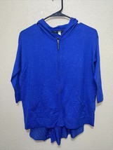 Kensie Royal Blue Hooded Shirt Zip Front Sz Xs New $89 - £66.35 GBP