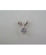 CLASSYSOLITAIRE SINGLE CLEAR STONE SILVER COLOR BOW SLIDE CHARM ONLY 1 P... - £12.85 GBP