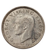 1943 New Zealand 6 Pence Uncirculated Condition KM #8 Silver Coin - $1,092.89 MXN