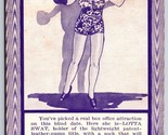 1940s Comic Arcade Card Ex Sup Co Lotta Sway Boxer Your Blind Date Chica... - $6.88