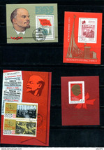 Russia 9 Souvenir Sheets Used Lenin 14371 - £7.91 GBP