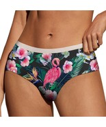 Flamingo Hibiscus Panties for Women Lace Briefs Soft Ladies Hipster Unde... - $19.19 CAD