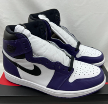 Nike Air Jordan 1 Retro OG High Court Purple 2.0 Shoes 555088-500 Size 8.5 - £189.91 GBP
