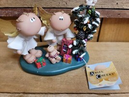 Russ Berrie Vintage 1991 Angel Cheeks Christmas Figurine Kirks Kritters ... - £23.21 GBP