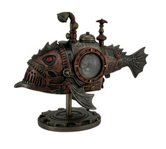 Hand Painted Steampunk Submarine Sci-fi Fantasy Statue - £78.33 GBP