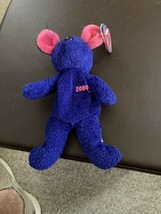 Rare Avon products blue 2000 full beans mice stuff animal plush toy for kids - £5.38 GBP
