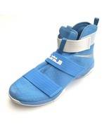 Nike Men&#39;s LeBron Soldier 10 TB Promo Sneaker Shoes Light Blue / White S... - £62.27 GBP