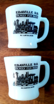 Anchor Fire King Coffee Mug LOT - VTG Edaville Railroad Train Milk Glass... - $79.14