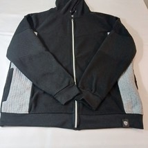 Encrypted Supply Company Men Cotton Blend Black & Gray Full Zip Hoodie Jacket 2X image 10