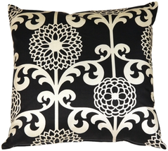 Waverly Fun Floret Licorice 20x20 Throw Pillow, Complete with Pillow Insert - £41.91 GBP