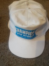 NEW VTG 90&#39;s 80&#39;s Champion Auto Store Racing White Snapback Hat Cap Trucker OSFA - £20.92 GBP