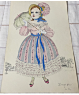 Ellen Nelson Colored Page Art Print Southern Belle 17&quot;x12&quot; Vintage Paras... - €29,18 EUR