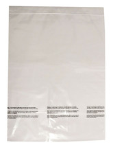 Pack of 100 Clear Poly Bags Zip Top Lock 18&quot; x 24&quot; Reclosable 4 mil Jumbo New - £64.45 GBP