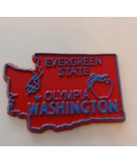 Washington die cut rubber fridge magnet blue red evergreen State Olympia - $13.98 CAD