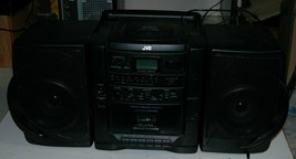 JVC PC-X55 Portable Multi Bass Horn Boombox Cassette CD Radio Stereo Vintage - £63.94 GBP