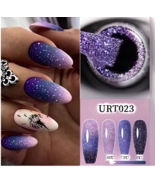 &quot;Thermal Gel Nail Polish - Color Changing Glitter UV/LED Soak-Off (URT023)&quot; - $152.12 MXN