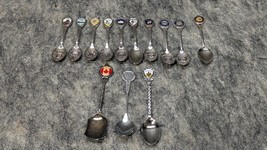 Lot of 13 Souvenir Collector Spoons Countries And States - $8.99