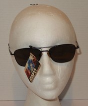 ESPN 14783 Black Metal Frame Rectangular Sunglasses Dark Lenses Vintage NOS - $24.70