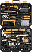 DEKOPRO 198 Piece Home Repair Tool Kit, Wrench Plastic Toolbox with General - £108.59 GBP