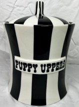 Jonathan Adler Vices Jar Canister Puppy Uppers Black White - £87.26 GBP