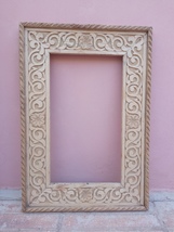 Framed bathroom mirror, Carved Moroccan wall mirror, decorative mirror for wall - £118.81 GBP