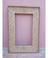 Framed bathroom mirror, Carved Moroccan wall mirror, decorative mirror f... - £118.92 GBP