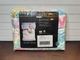 VTG SEARS Colormate  “China Blue”  floral Pastelwatercolor Standard Pillow Sham - £14.38 GBP