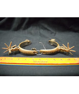 Antique Hand Engraved Mexican 8pt Rawl Rowel Brass Spur Set Colonial Sty... - $3,697.49 MXN