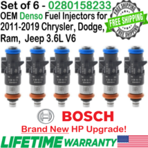 NEW OEM Bosch 6Pcs HP Upgrade Fuel Injectors for 2011-2019 Dodge Journey 3.6L V6 - $296.99