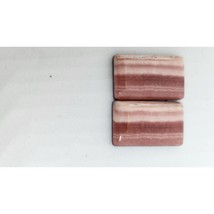 Gemstone Loose Matched Pair Rhodochrosite Crystal Pink Stripes 23.5 ct  ... - $45.00