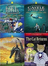 Studio Ghibli Collection 4 DVD Lot Kiki&#39;s, Castle In The Sky, Cat Returns NEW - £55.38 GBP