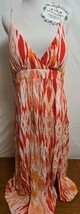 Athleta Faded Ikat Maxi Dress XL Coral Sand Summer Beach Vacation Sundress - $496.64 MXN
