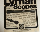 1974 Lyman Scopes Vintage Print Ad Advertisement pa15 - £5.56 GBP