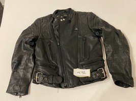 CONDOR Vintage Black Leather Motorcycle Jacket Armpit/armpit 18&quot; (mc912) - £63.23 GBP