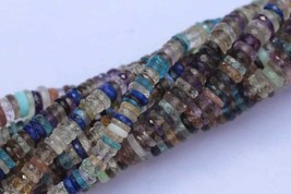 Natural, 8 inches long strand faceted disco heishi beads gemstone, 1X4 -... - £26.47 GBP