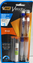 Bic Velocity Med #2 Pencil Max with Lead 2 Pencils New - £10.30 GBP