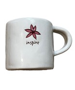 Starbucks Coffee Mug 2008 &quot;Inspire&quot; Hand-Painted Pink Flower 10 Oz. - $32.91 CAD