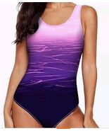 Womens Sz Small 1-Piece Swimsuit Purple Athletic Style New With Tags - $289.14 MXN