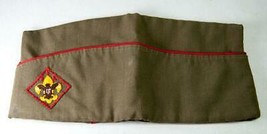 Vintage BAS Boy Scout Garrison Leader Cloth Cap Hat - £7.84 GBP