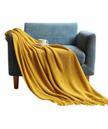 Anyhouz 127*172cm Yellow Blanket Home Decorative Thickened Knitted Corn ... - $1,075.19 MXN