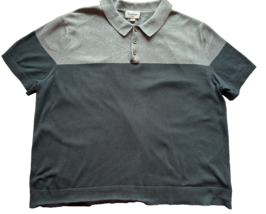 Goodfellow &amp; Co  Polo Shirt Grey color-block Short Sleeve Mens size XXL cotton - £6.28 GBP