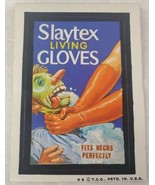 1974 Topps Wacky Packages Slaytex Living Gloves Sticker Card Tan Back Se... - £11.52 GBP