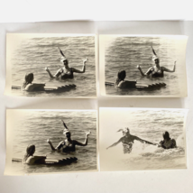 c1970 Original 5x7 Black White Photographs Ocean Play Steven Willhite Set of 4 - £11.98 GBP